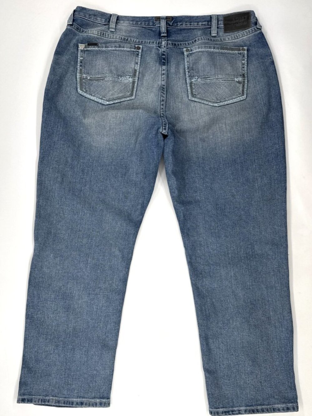 Ariat M2 Jeans Relaxed Boot Cut Mens 44x32 Blue Denim Embroidered Distressed